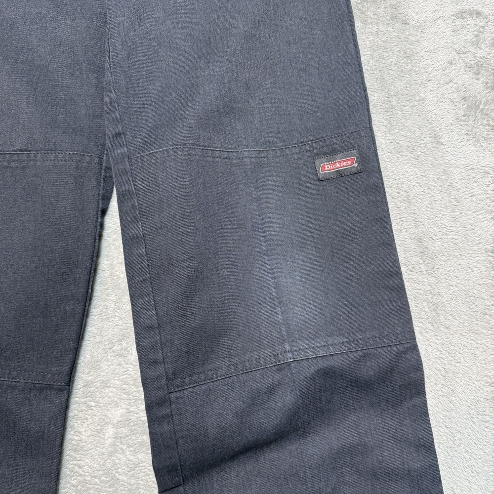Dickies Double Knee Pants Mens 28x30 Black Loose Fit Workwear Durable - Picture 3 of 13